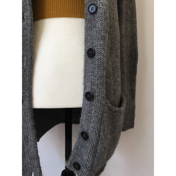 Wilfred Grey Wool Alpaca Button Up Cardigan Grey Small - Picture 5 of 7